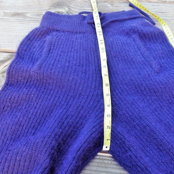 The Style PURPLE Angora Wool Blend Belted Shorts - Picture 10 of 16